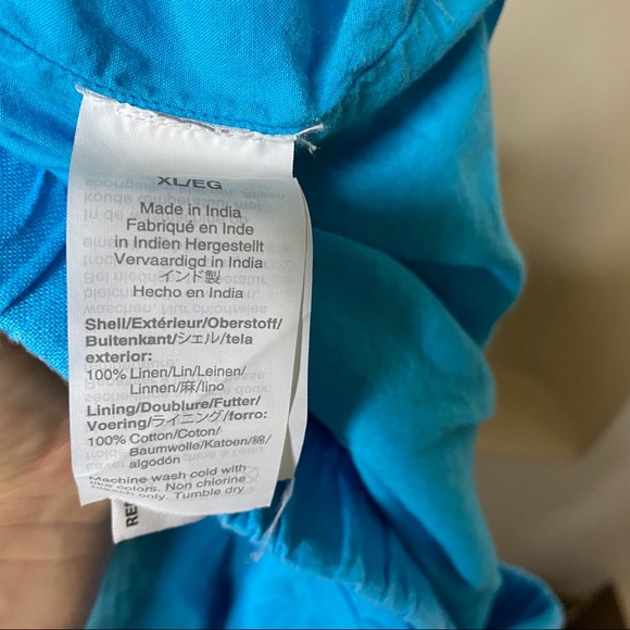 J. Crew pull on blue linen skirt XL - Picture 8 of 9